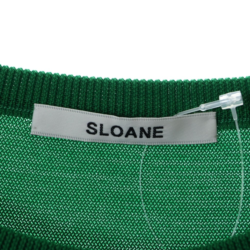 SLOANE(スローン) 半袖ニットTシャツ グリーン レディース SL6S-321