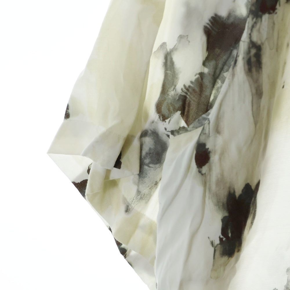 TOWN By Shuttle Notes(タウンバイシャトルノーツ) 23SS 総柄レーヨン半袖シャツ ホワイト 23SS-SNTH-01