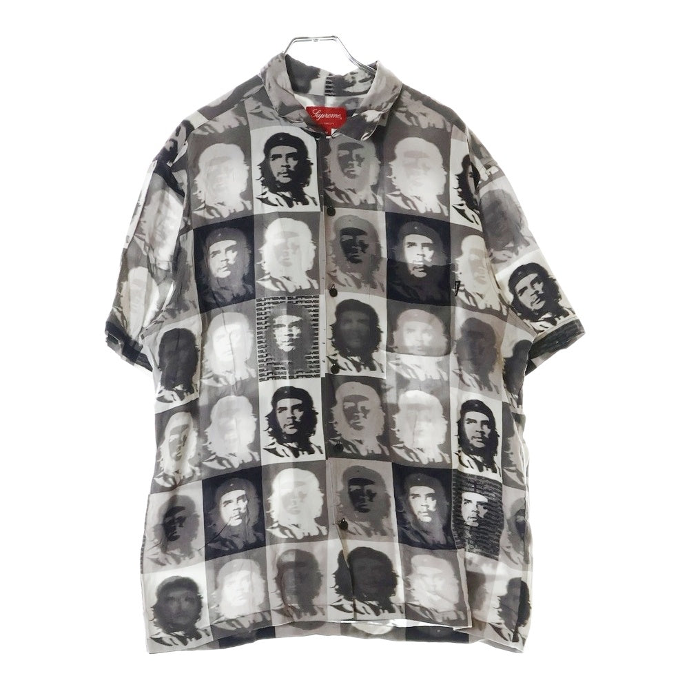SUPREME(シュプリーム) 20SS Che Rayon S/S Shirt チェ・ゲバラ総柄 レーヨン半袖シャツ オープンカラーシャツ ブラック