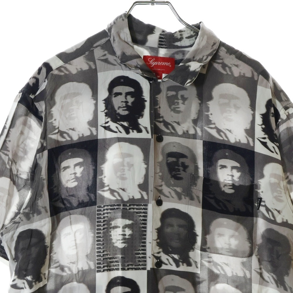 SUPREME(シュプリーム) 20SS Che Rayon S/S Shirt チェ・ゲバラ総柄 レーヨン半袖シャツ オープンカラーシャツ ブラック