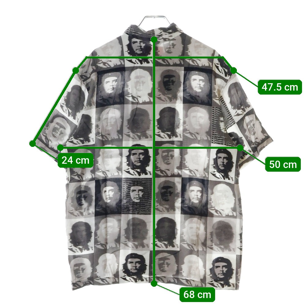 SUPREME(シュプリーム) 20SS Che Rayon S/S Shirt チェ・ゲバラ総柄 レーヨン半袖シャツ オープンカラーシャツ ブラック