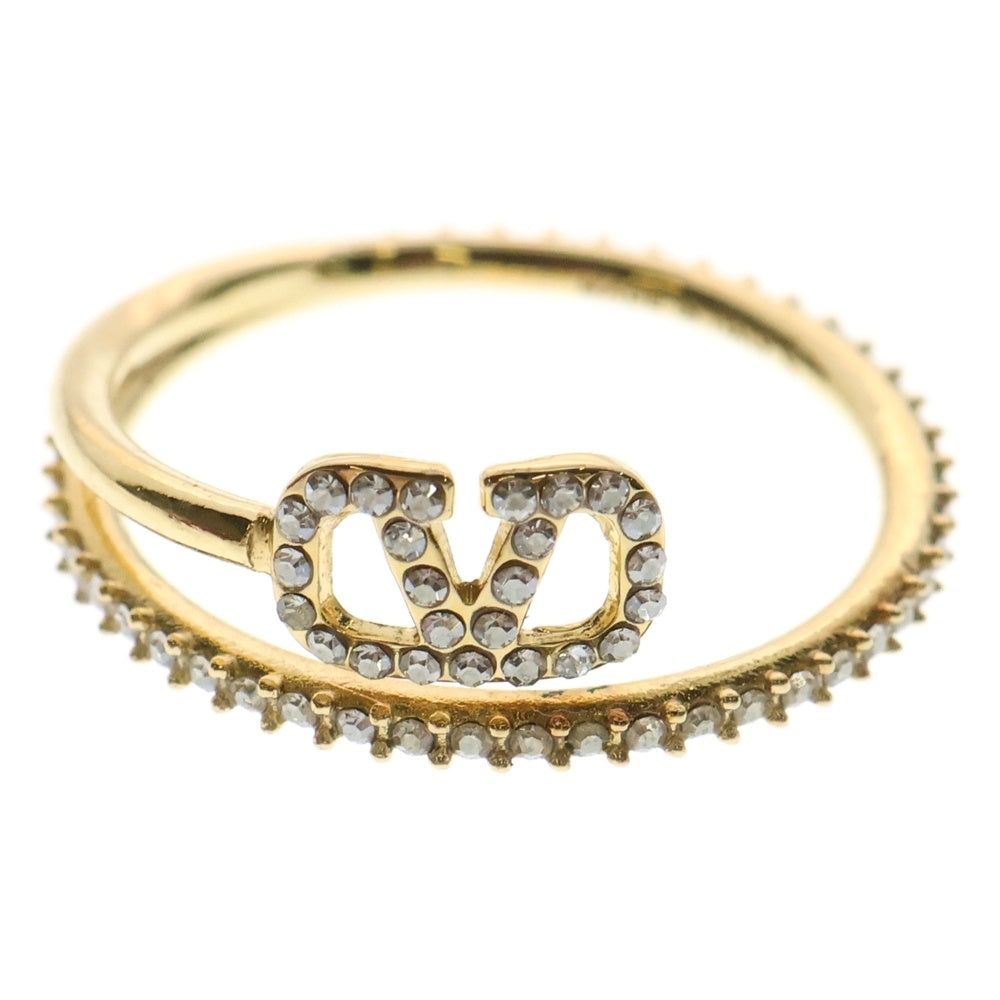 VALENTINO GARAVANI(ヴァレンチノガラヴァーニ) Gold Metal Vlogo Signature Ring Vロゴリング 指輪 ゴールド 5W2J0X02YCW