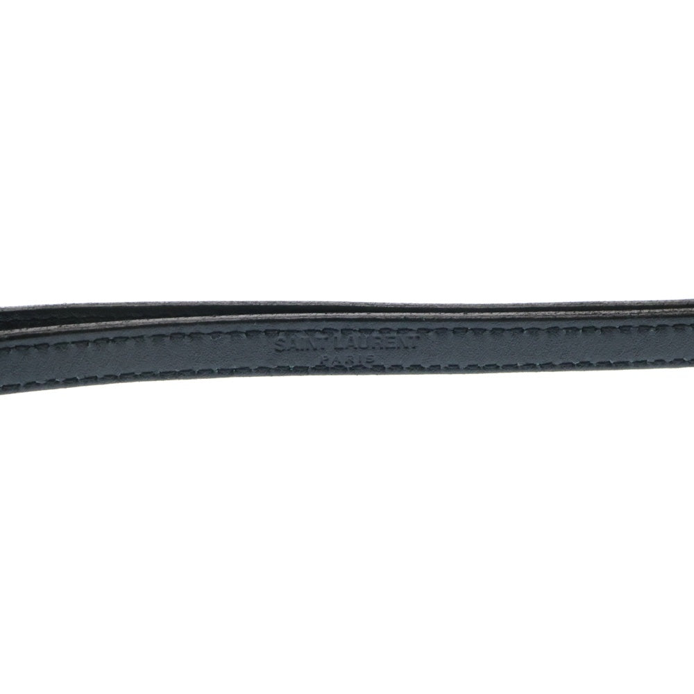 SAINT LAURENT PARIS(サンローランパリ) Leather Belt スワロバックルレザーベルト ブラック レディース 710085