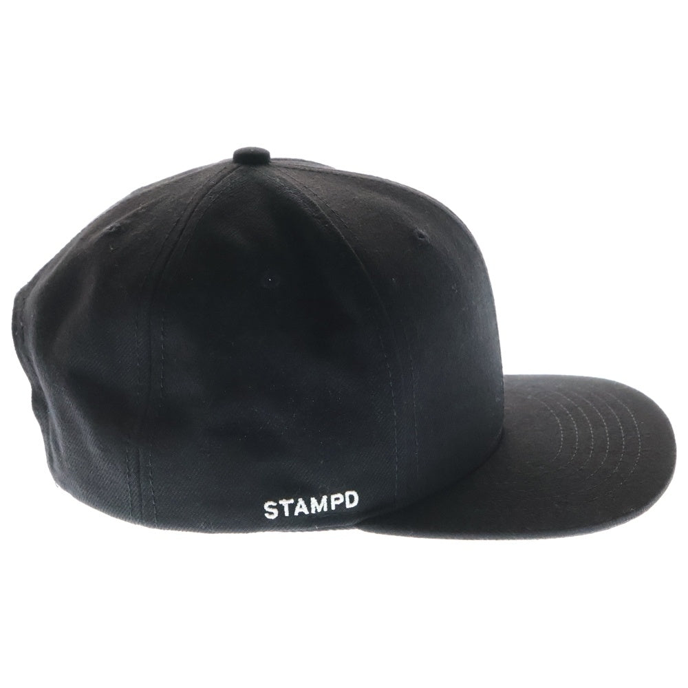 STAMPD(スタンプド) ロゴプリント ベースボールキャップ 帽子 ブラック