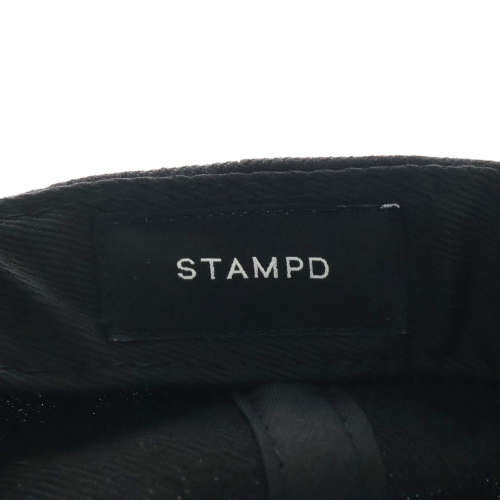 STAMPD(スタンプド) ロゴプリント ベースボールキャップ 帽子 ブラック
