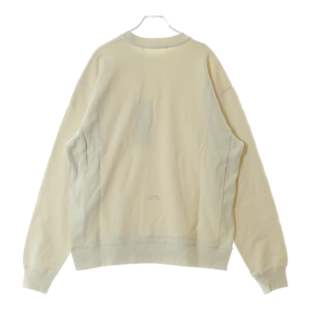 STAMPD(スタンプド) Stacked Logo Crewneck Sweatshirt フロントロゴ クルーネックスウェット トレーナー アイボリー