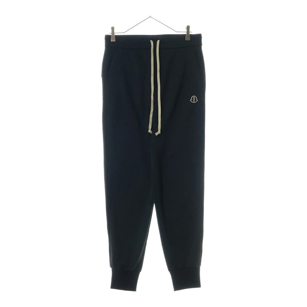 MONCLER(モンクレール) 20AW ×Rick Owens ロゴワッペン ドローコード スウェットパンツ ブラック F209N8H70200