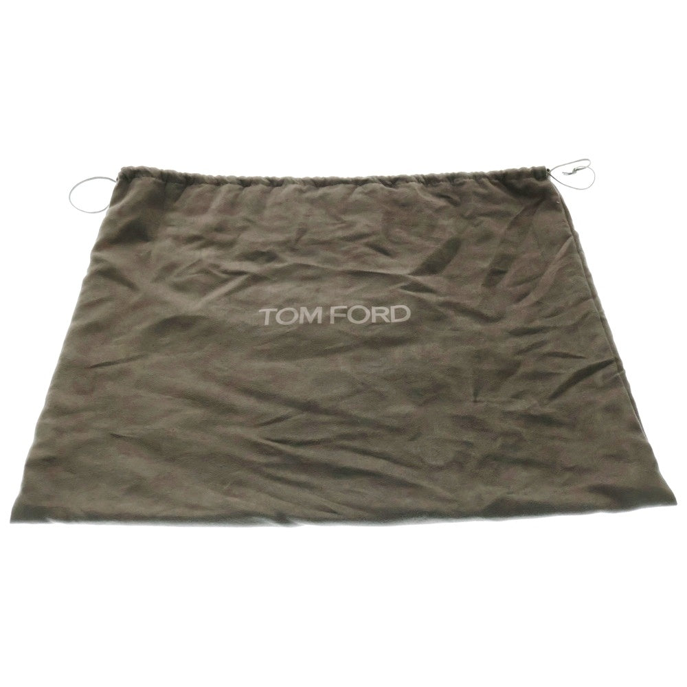 TOM FORD(トムフォード) ゴールド金具 レザーショルダーバッグ ブラック