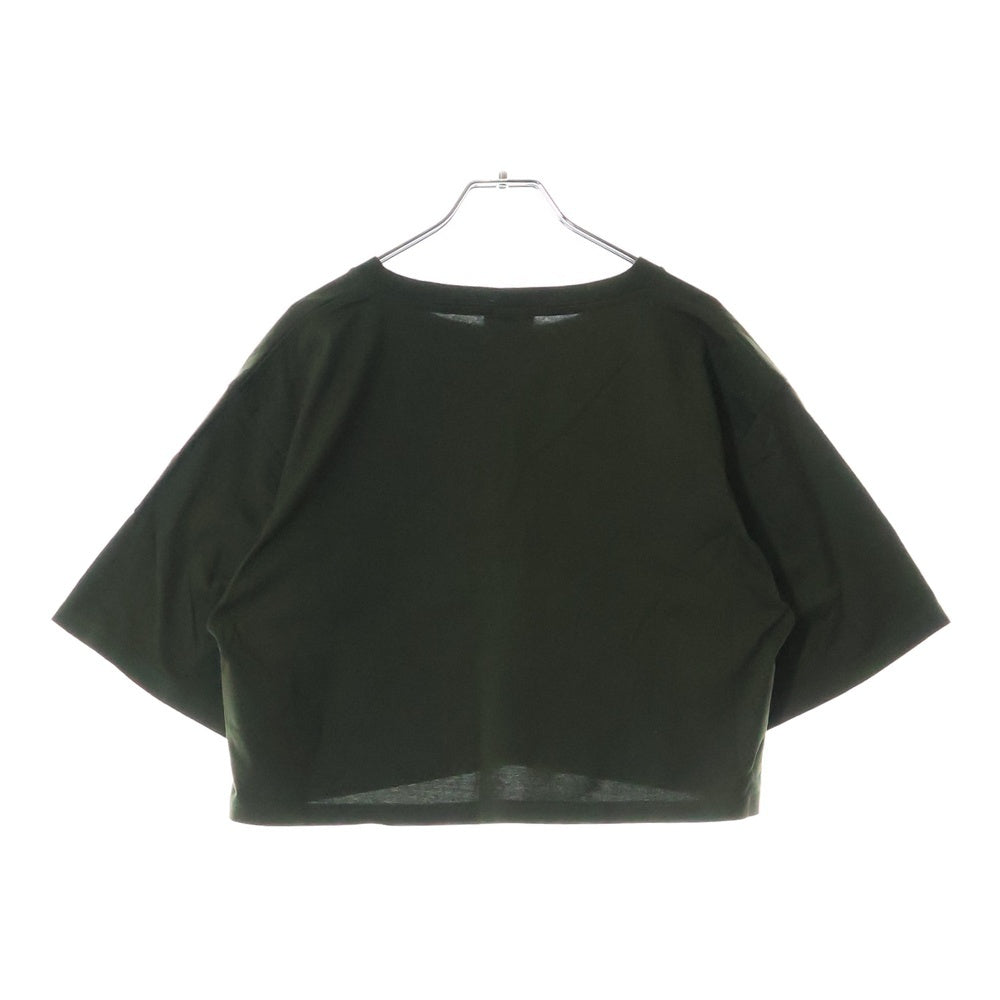 CELINE(セリーヌ) T-Shirt クロップド ロゴプリント半袖Tシャツ レディース カーキ 2X761671Q