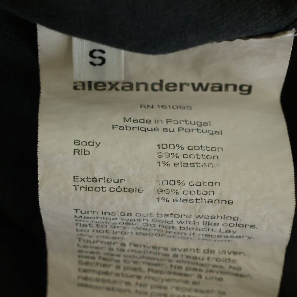 ALEXANDER WANG(アレキサンダーワン) Embossed Logo Acid Tee ウォッシュド加工半袖Tシャツ グレー