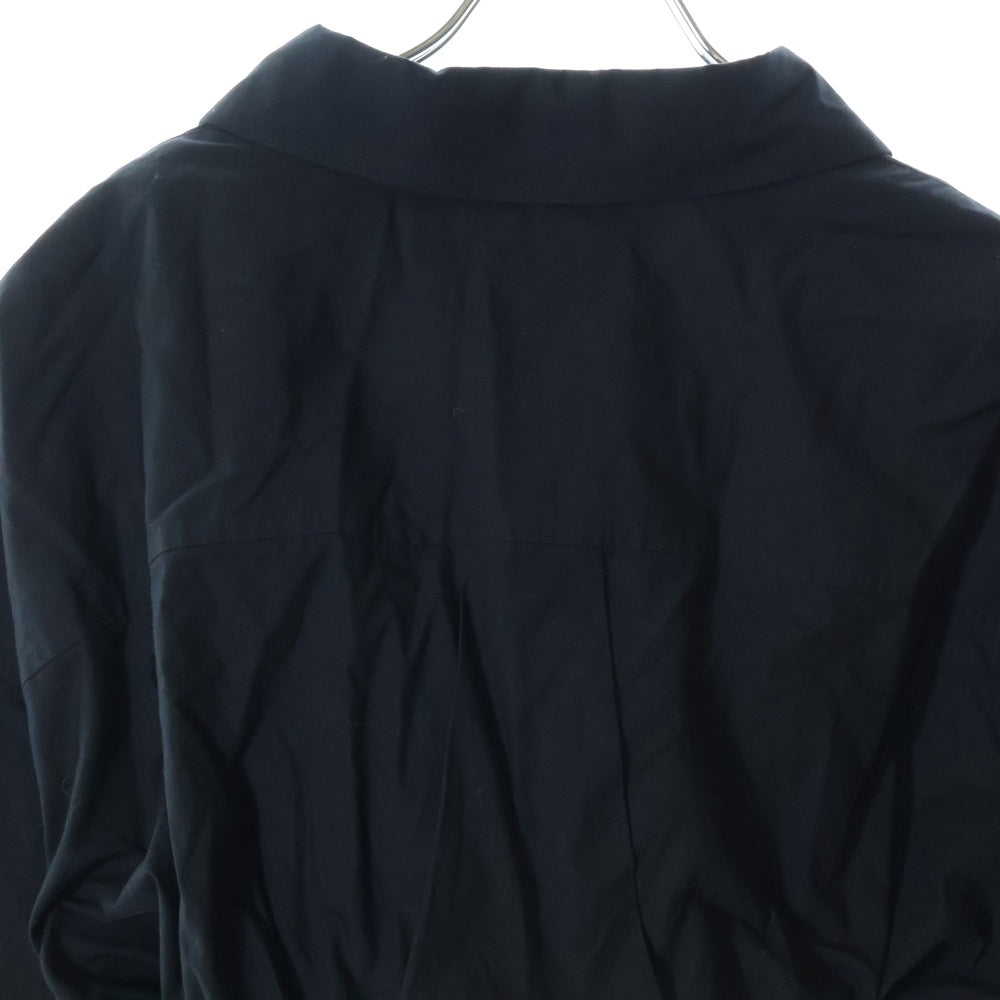ALEXANDER WANG(アレキサンダーワン) Cropped Shirt ブラトップ クロップドドッキング長袖シャツ ブラック レディース