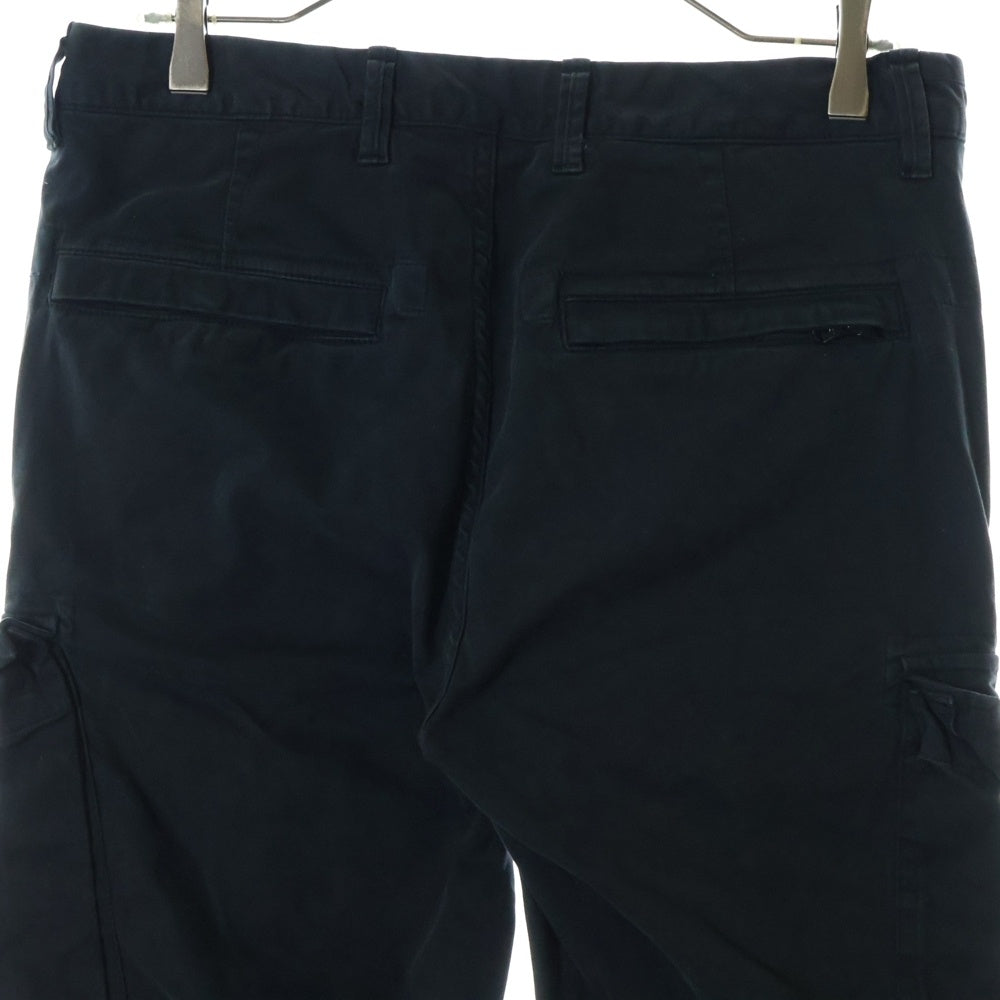 STONE ISLAND(ストーンアイランド) 19AW Slim Navy Cargo Trousers ロゴワッペン ウォッシュドカーゴパンツ ネイビー 711530810