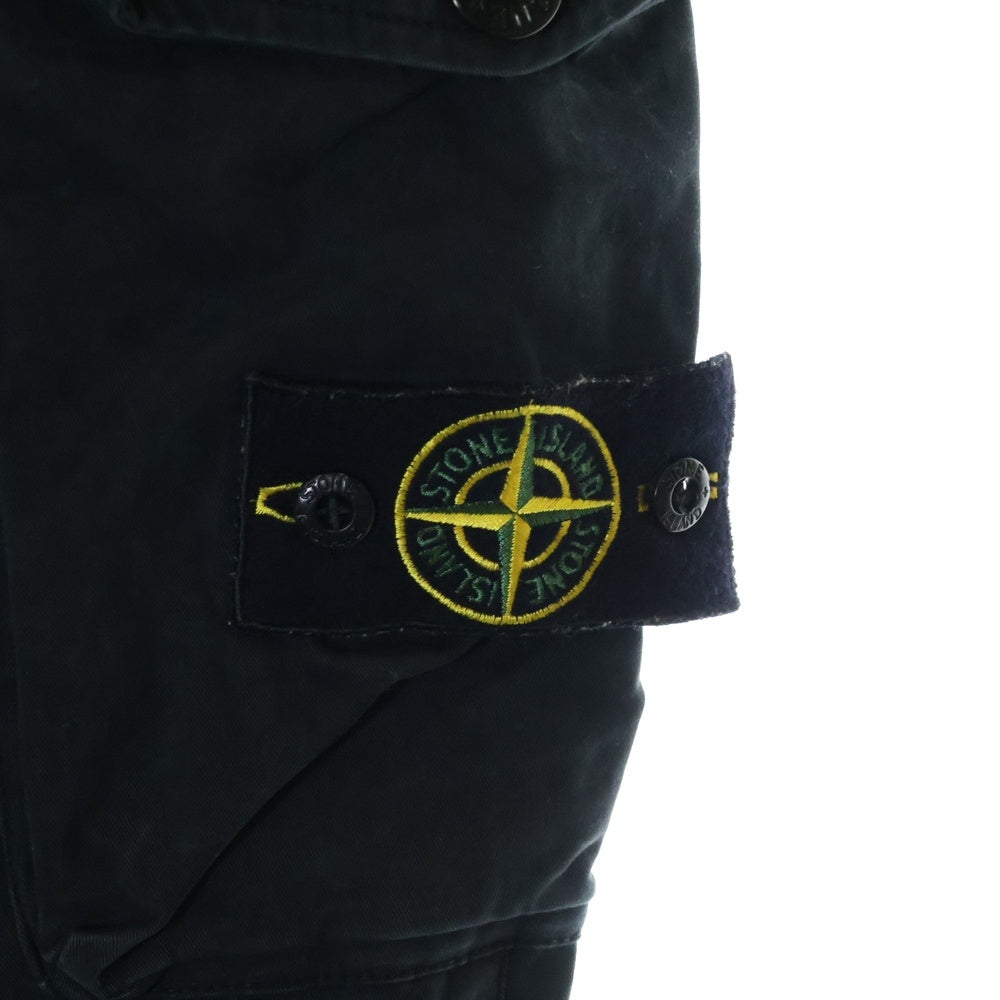 STONE ISLAND(ストーンアイランド) 19AW Slim Navy Cargo Trousers ロゴワッペン ウォッシュドカーゴパンツ ネイビー 711530810