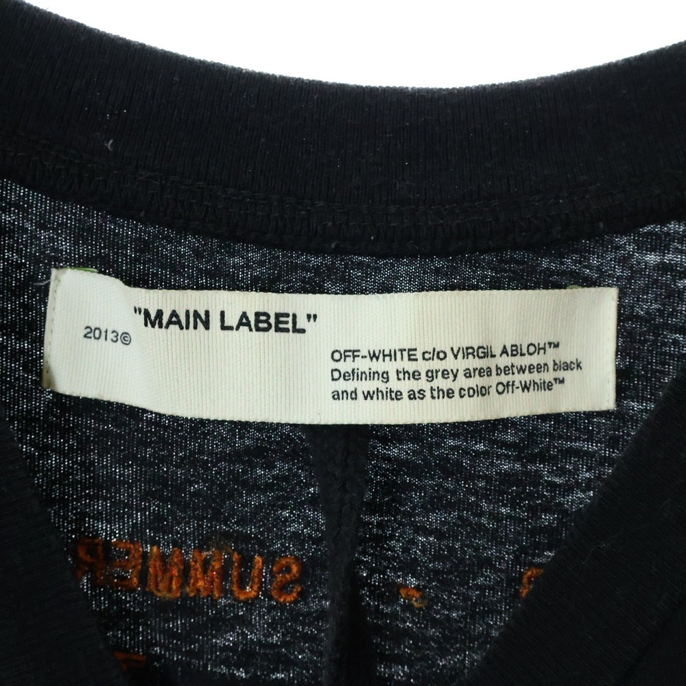 OFF-WHITE(オフホワイト) 20SS Embroidered Logo T-Shirt ロゴ刺繍半袖Tシャツ ブラック OMAA027R20185009