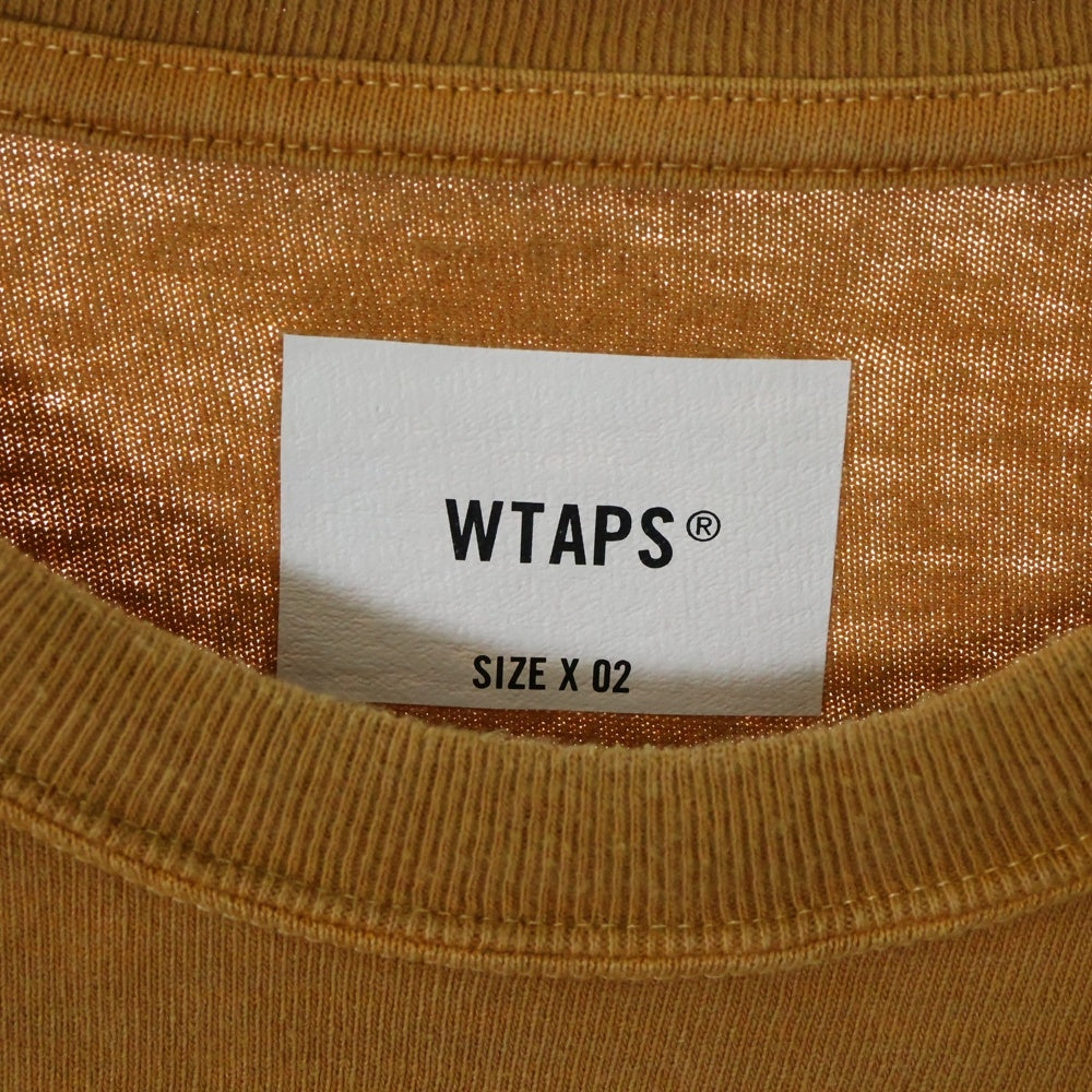 WTAPS(ダブルタップス) 24AW EX49_COLLECTION SPEC L/S COTTON バックプリント 長袖Tシャツ 242ATDT-CSM09 ブラウン
