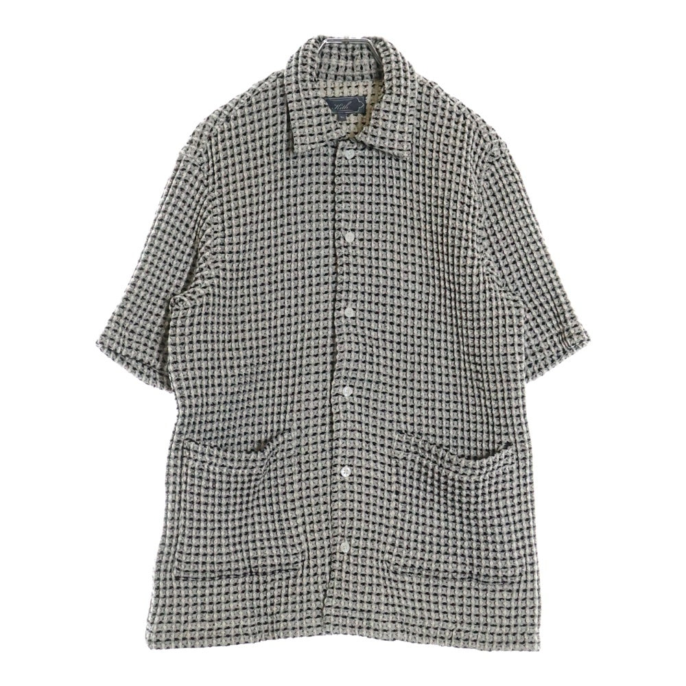 KITH(キス) 25SS Geometric Diamond Short Sleeve Boxy Collared Overshirt 半袖シャツ グレー