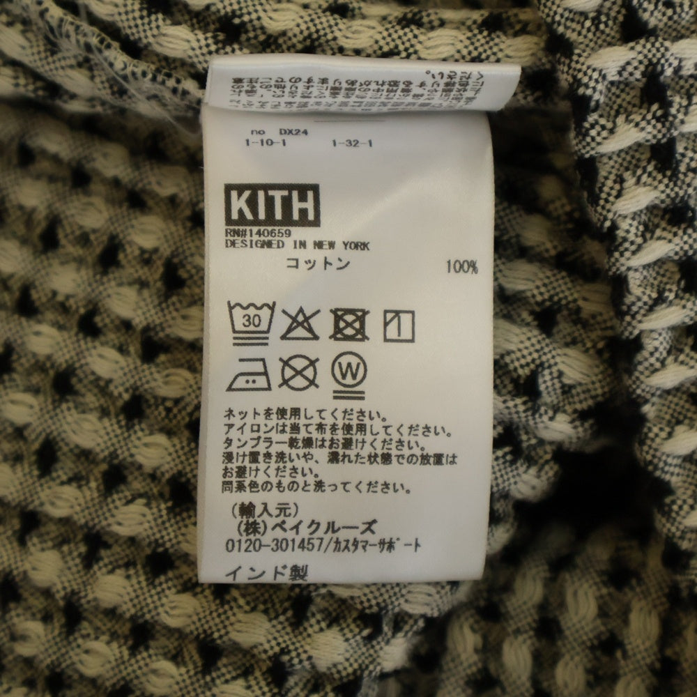 KITH(キス) 25SS Geometric Diamond Short Sleeve Boxy Collared Overshirt 半袖シャツ グレー