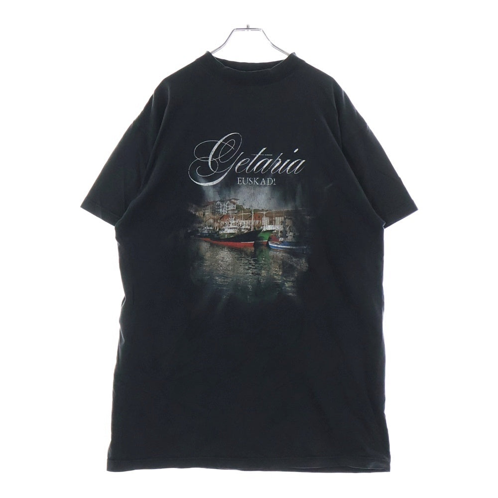 BALENCIAGA(バレンシアガ) 25SS Oversized T-Shirt フロントプリント 半袖Tシャツ カットソー ブラック 811688 TRVQ4