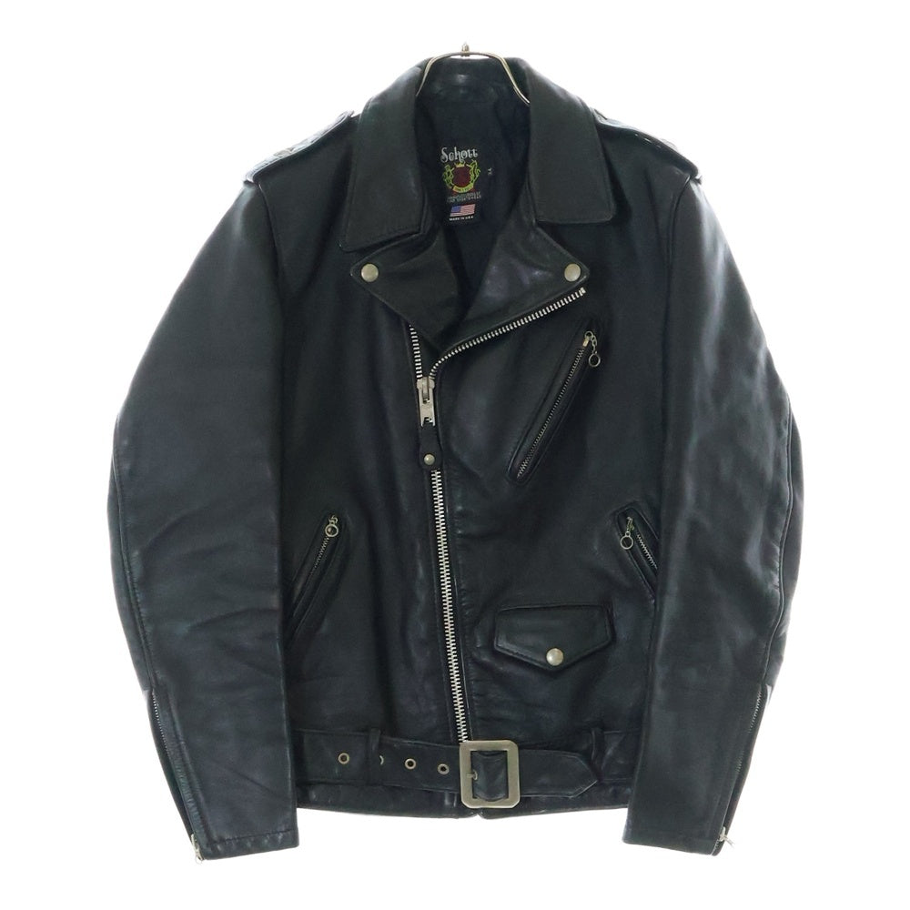 SCHOTT(ショット) ONE STAR DOUBLE RIDERS STEERHIDE ワンスター ダブルライダース ジャケット 舶来堂別注 ブラック 613RD