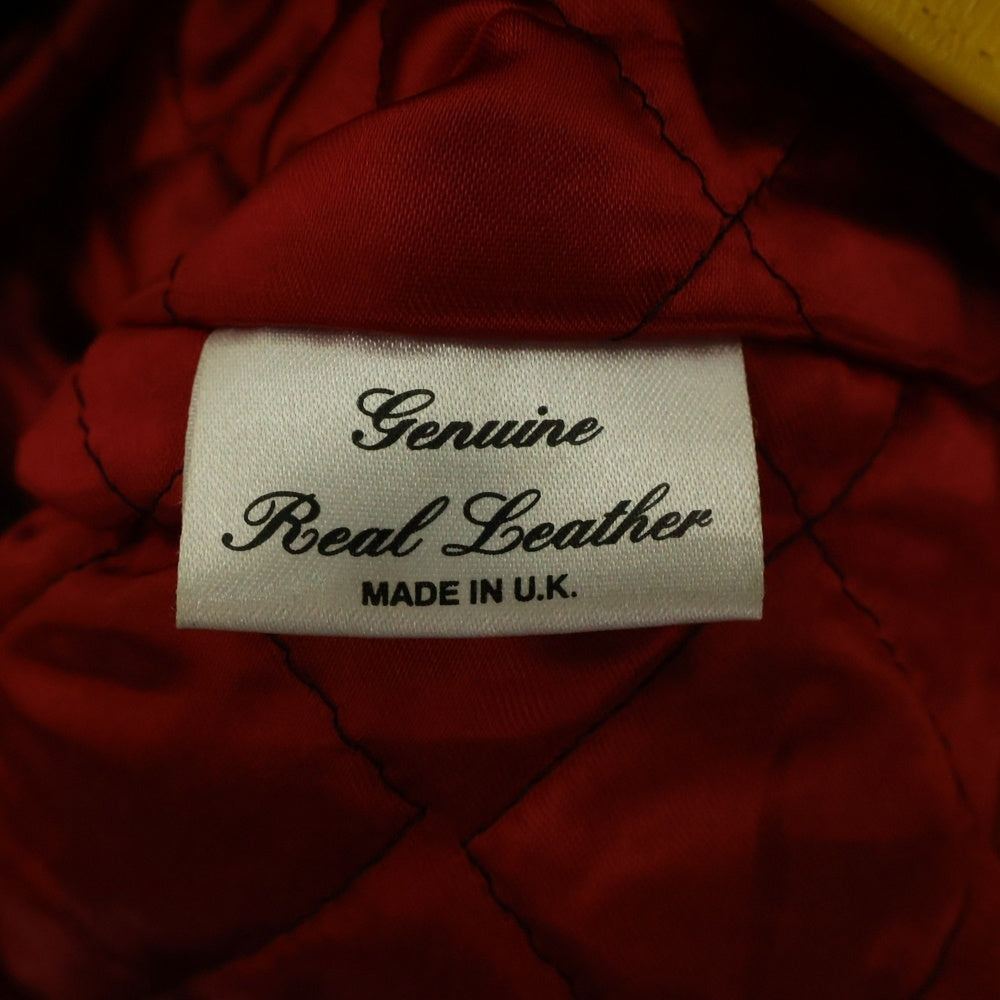666 LEATHER WEAR(トリプルシックスレザーウェア) LEATHER WEAR ダブルライダースジャケット 裏地キルティングレザージャケット イエロー