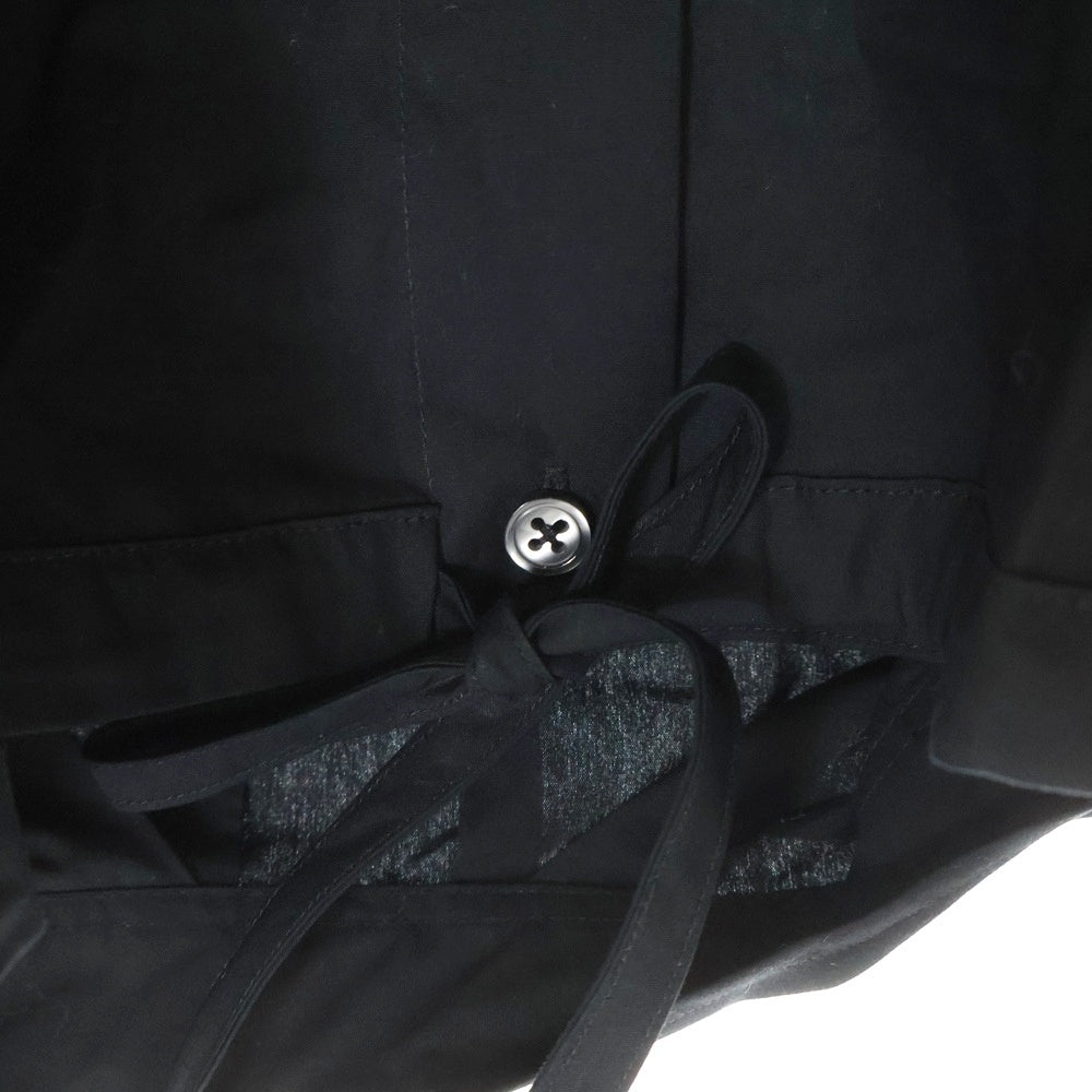ALEXANDER WANG(アレキサンダーワン) Double Layered Shirt ダブルレイヤードシャツ コットンドッキングレイヤードクロップド長袖シャツ レディース 4WC1241446 ブラック