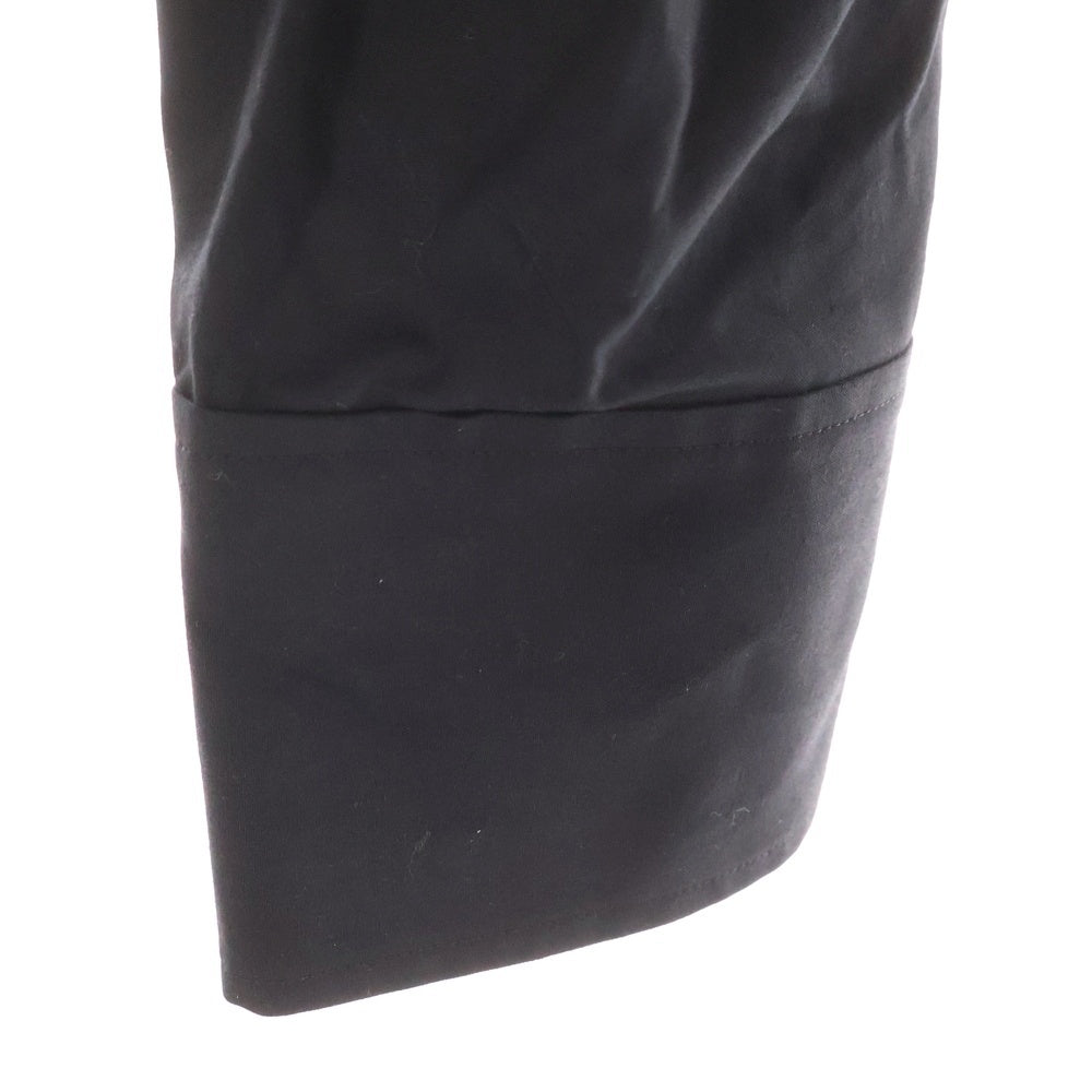 ALEXANDER WANG(アレキサンダーワン) Double Layered Shirt ダブルレイヤードシャツ コットンドッキングレイヤードクロップド長袖シャツ レディース 4WC1241446 ブラック