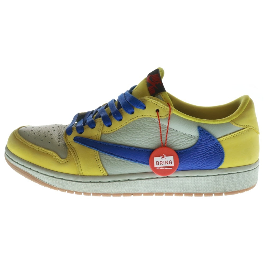NIKE(ナイキ) ×TRAVIS SCOTT WMNS AIR JORDAN1 LOW OG SP トラヴィススコット ウィメンズ エアジョーダン1 カナリー ローカットスニーカー イエロー US11/28cm DZ4137-700