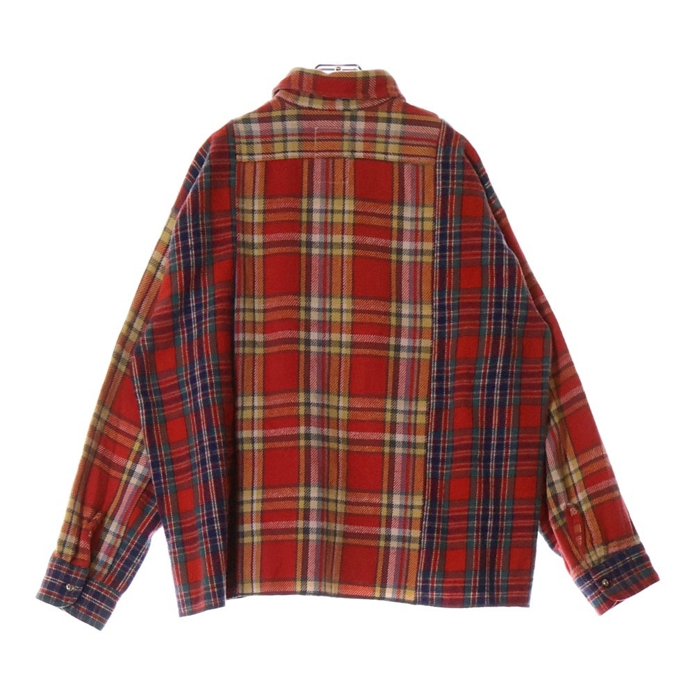 READY MADE(レディメイド) FRANNEL SHIRT 長袖チェックシャツ ネルシャツ レッド RE-CO-AS-00-00-256