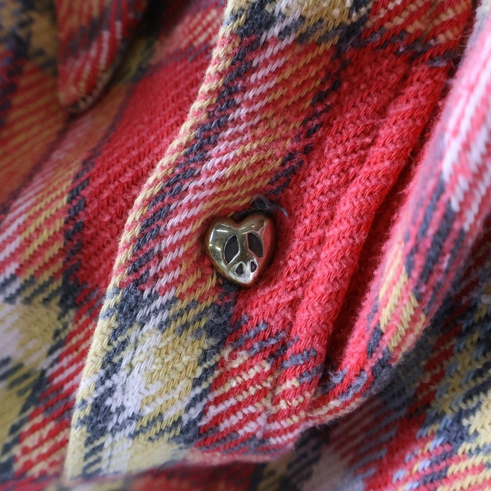 READY MADE(レディメイド) FRANNEL SHIRT 長袖チェックシャツ ネルシャツ レッド RE-CO-AS-00-00-256