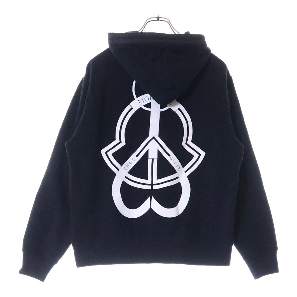 MONCLER GENIUS(モンクレール ジーニアス) 22SS HOODIE CRAIG GREEN ジップアップスウェットパーカー フーディー ブラック H109H8G00002 M1739