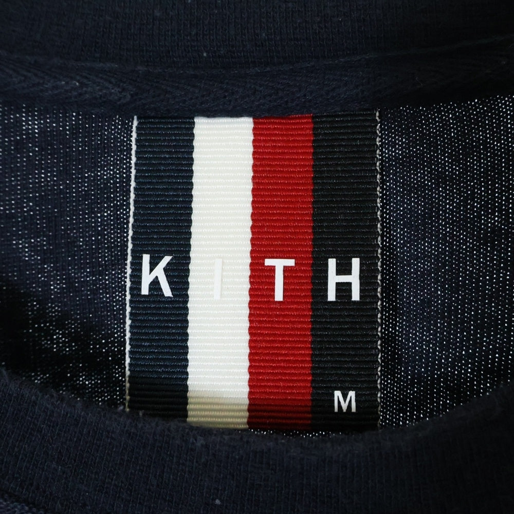 KITH(キス) USA Pocket Tee プリントデザイン クルーネック半袖Tシャツ カットソー ネイビー