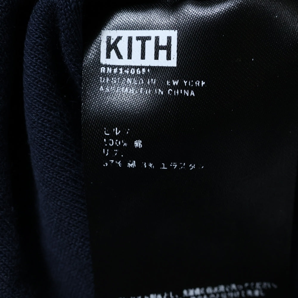 KITH(キス) USA Pocket Tee プリントデザイン クルーネック半袖Tシャツ カットソー ネイビー