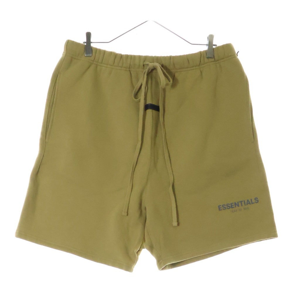 FEAR OF GOD ESSENTIALS(フィアオブゴッド エッセンシャルズ) SHORT PANTS リフレクターロゴ スウェットハーフパンツ ショーツ ベージュ