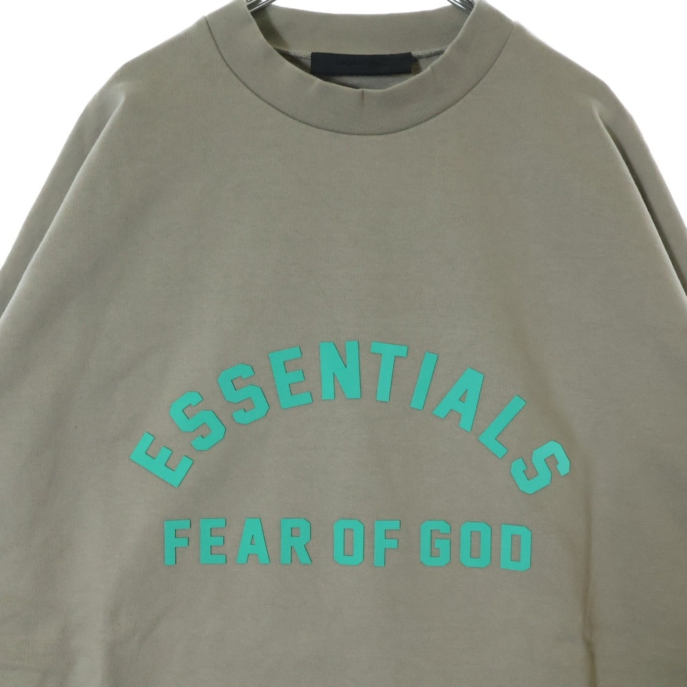 FEAR OF GOD ESSENTIALS(フィアオブゴッド エッセンシャルズ) L/S HEAVY T-SHIRT ラバーロゴ 長袖Tシャツ ロンT クルーネックトレーナー グレー