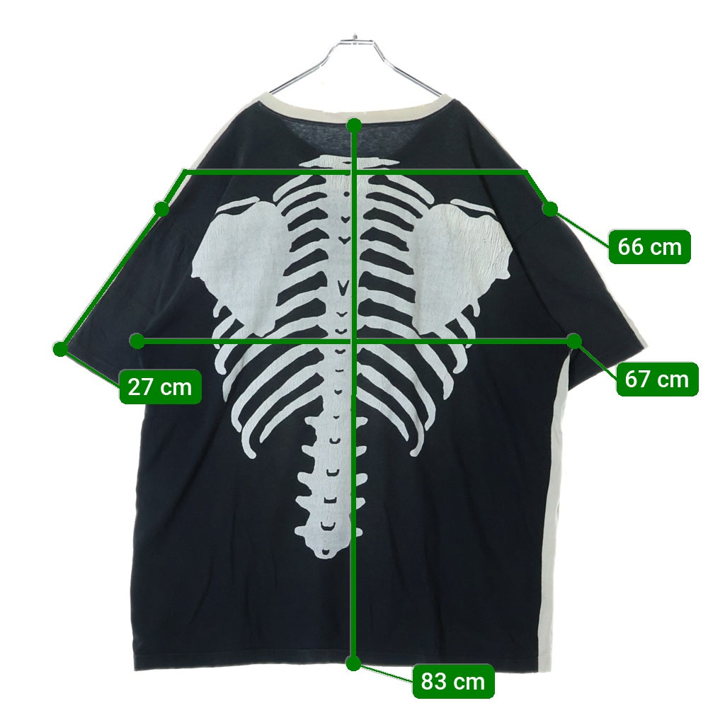 KAPITAL(キャピタル) KOUNTRY BONE TEE ボーンプリント 半袖Tシャツ ホワイト K1902SC823