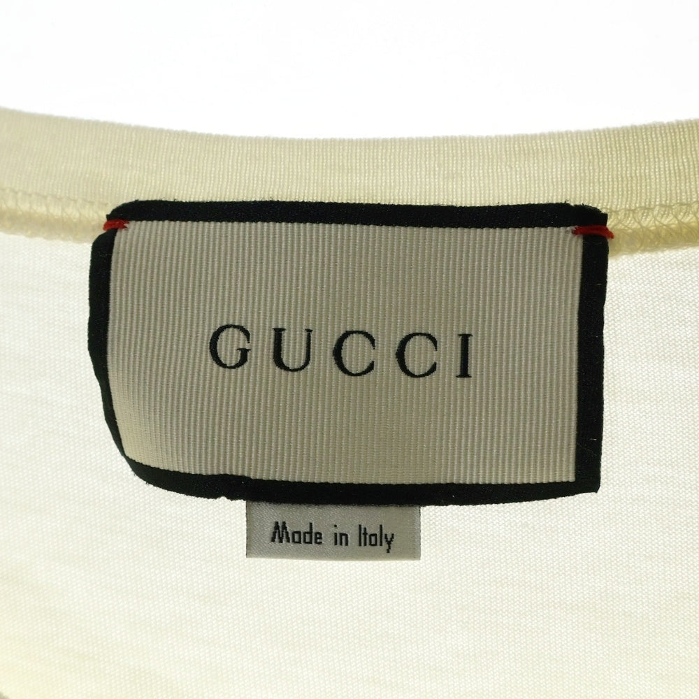 GUCCI(グッチ) Alphabet Printing T-Shirt 半袖Tシャツ アイボリー 492347 X3N07