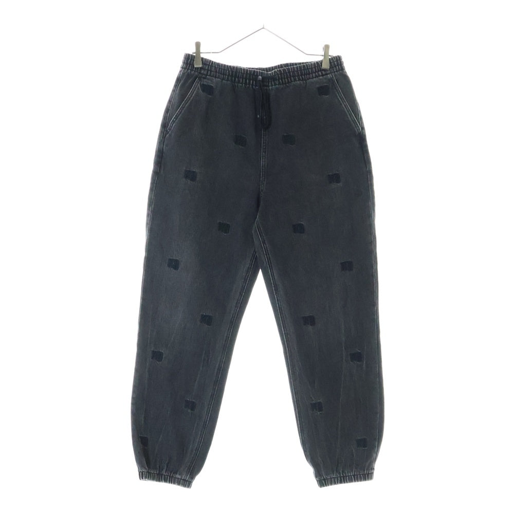 ALEXANDER WANG(アレキサンダーワン) Embroiderd Logo Jogger Jeans ロゴ刺繍デニムジョガーパンツ グレー