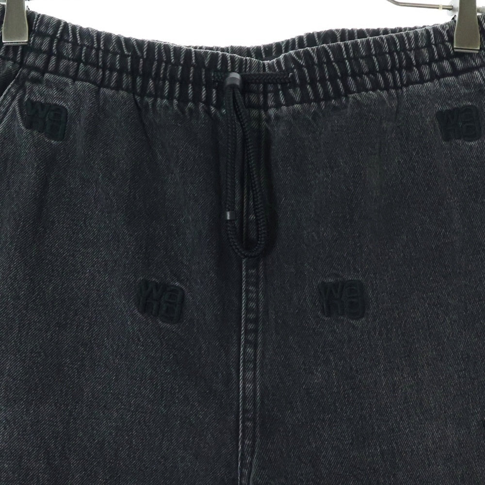ALEXANDER WANG(アレキサンダーワン) Embroiderd Logo Jogger Jeans ロゴ刺繍デニムジョガーパンツ グレー