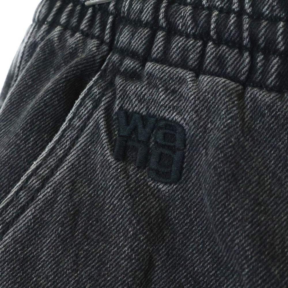 ALEXANDER WANG(アレキサンダーワン) Embroiderd Logo Jogger Jeans ロゴ刺繍デニムジョガーパンツ グレー