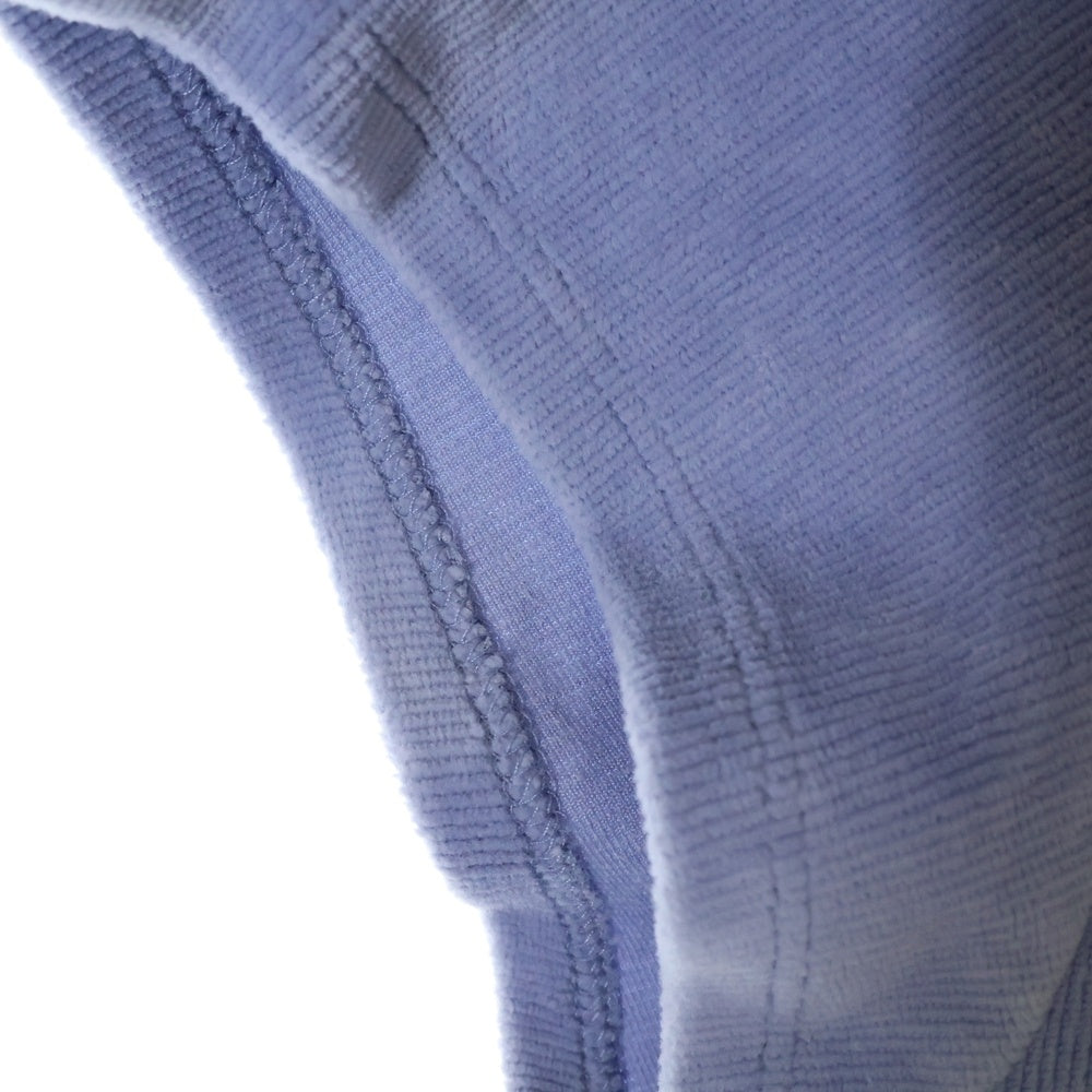 ALEXANDER WANG(アレキサンダーワン) Cropped Corduroy Hoodie クロップド コーデュロイ プルオーバーパーカー フーディー ブルー レディース 4CC1201106