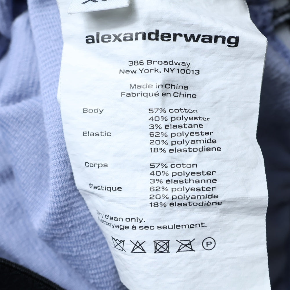 ALEXANDER WANG(アレキサンダーワン) Cropped Corduroy Hoodie クロップド コーデュロイ プルオーバーパーカー フーディー ブルー レディース 4CC1201106
