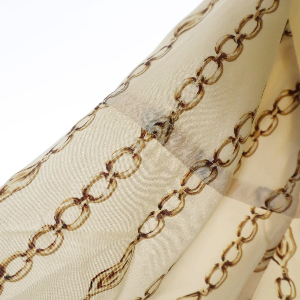 Chloe(クロエ) Silk Shirt 金ボタン 総柄長袖シルクシャツ ベージュ レディース CHC19AHT6333524T34