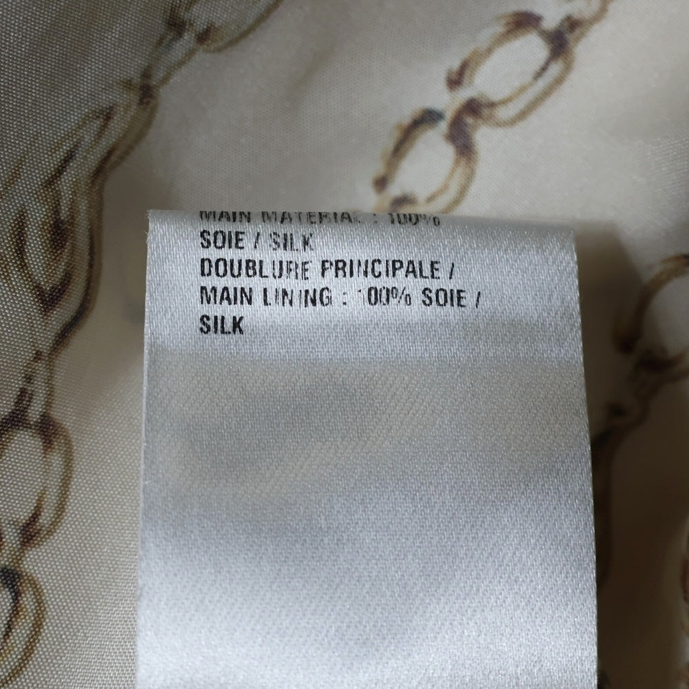 Chloe(クロエ) Silk Shirt 金ボタン 総柄長袖シルクシャツ ベージュ レディース CHC19AHT6333524T34