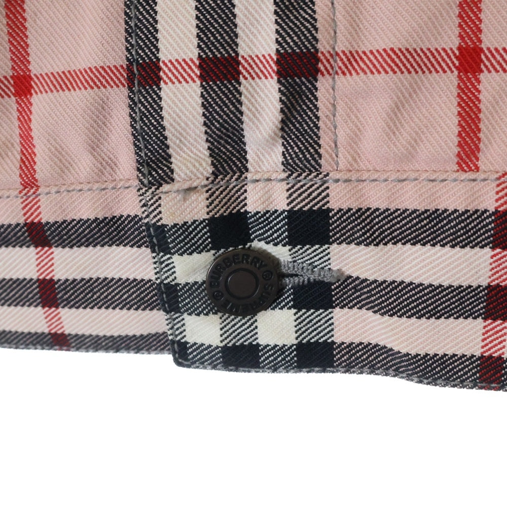 SUPREME(シュプリーム) 22SS Burberry Denim Trucker Jacket バーバリー ノバチェック デニムトラッカージャケット ピンク