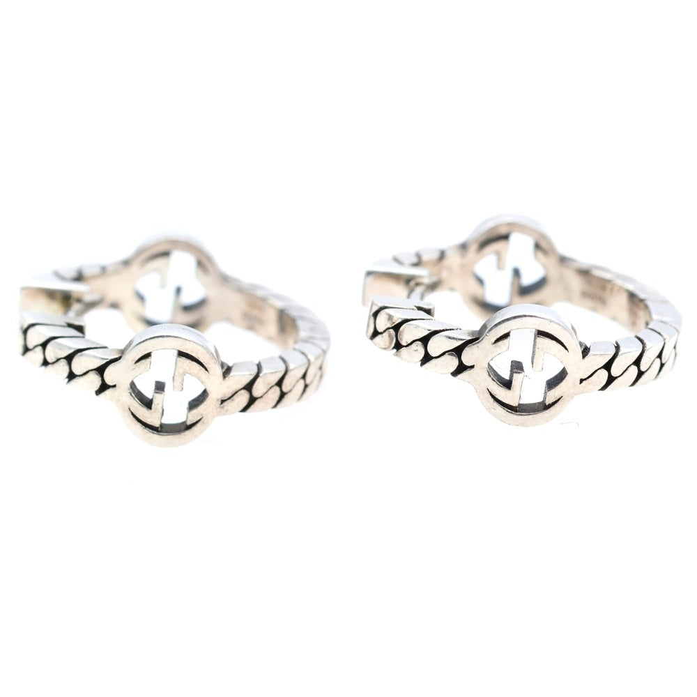GUCCI(グッチ) Interlocking G Hoop Earrings インターロッキングG フープピアス シルバー