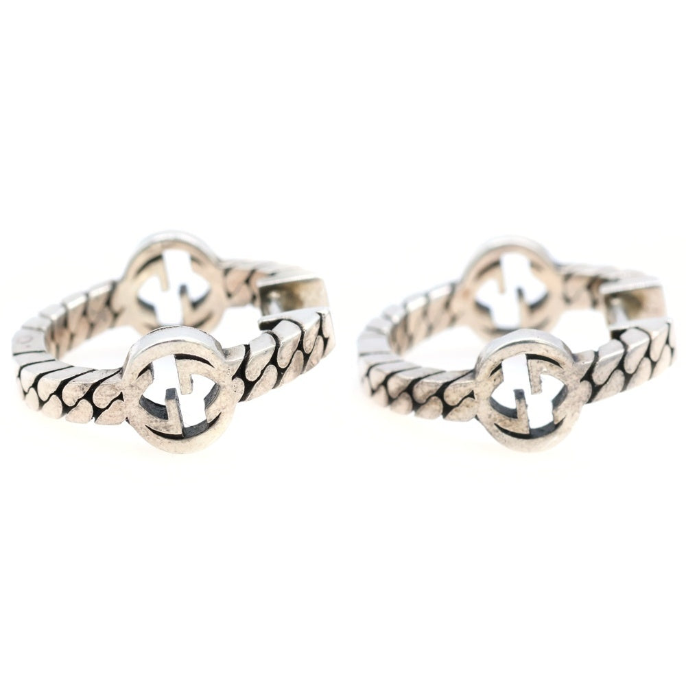 GUCCI(グッチ) Interlocking G Hoop Earrings インターロッキングG フープピアス シルバー