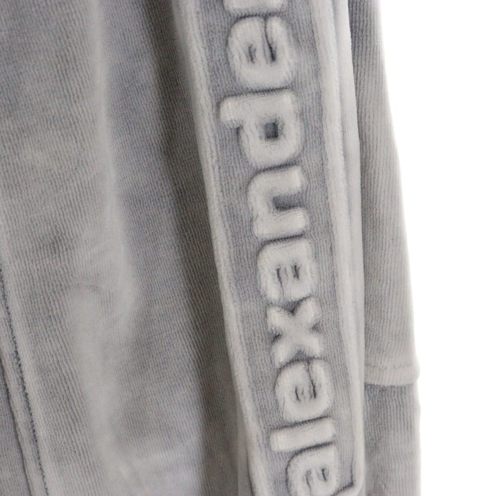 ALEXANDER WANG(アレキサンダーワン) Embossed Logo Sweatpants ベロアトラックパンツ グレー UCC4244106
