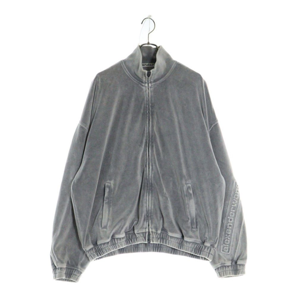 ALEXANDER WANG(アレキサンダーワン) Embossed Logo Track Jacket ベロアトラックジャケット グレー UCC4242030