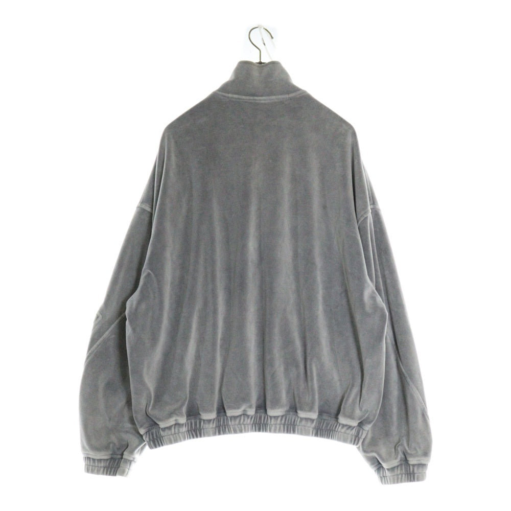 ALEXANDER WANG(アレキサンダーワン) Embossed Logo Track Jacket ベロアトラックジャケット グレー UCC4242030