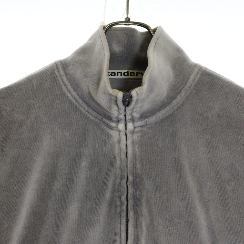 ALEXANDER WANG(アレキサンダーワン) Embossed Logo Track Jacket ベロアトラックジャケット グレー UCC4242030
